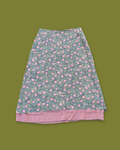 90s Floral Layered Maxi Skirt