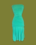 Strapless Butterfly Drop-waist Midi Dress