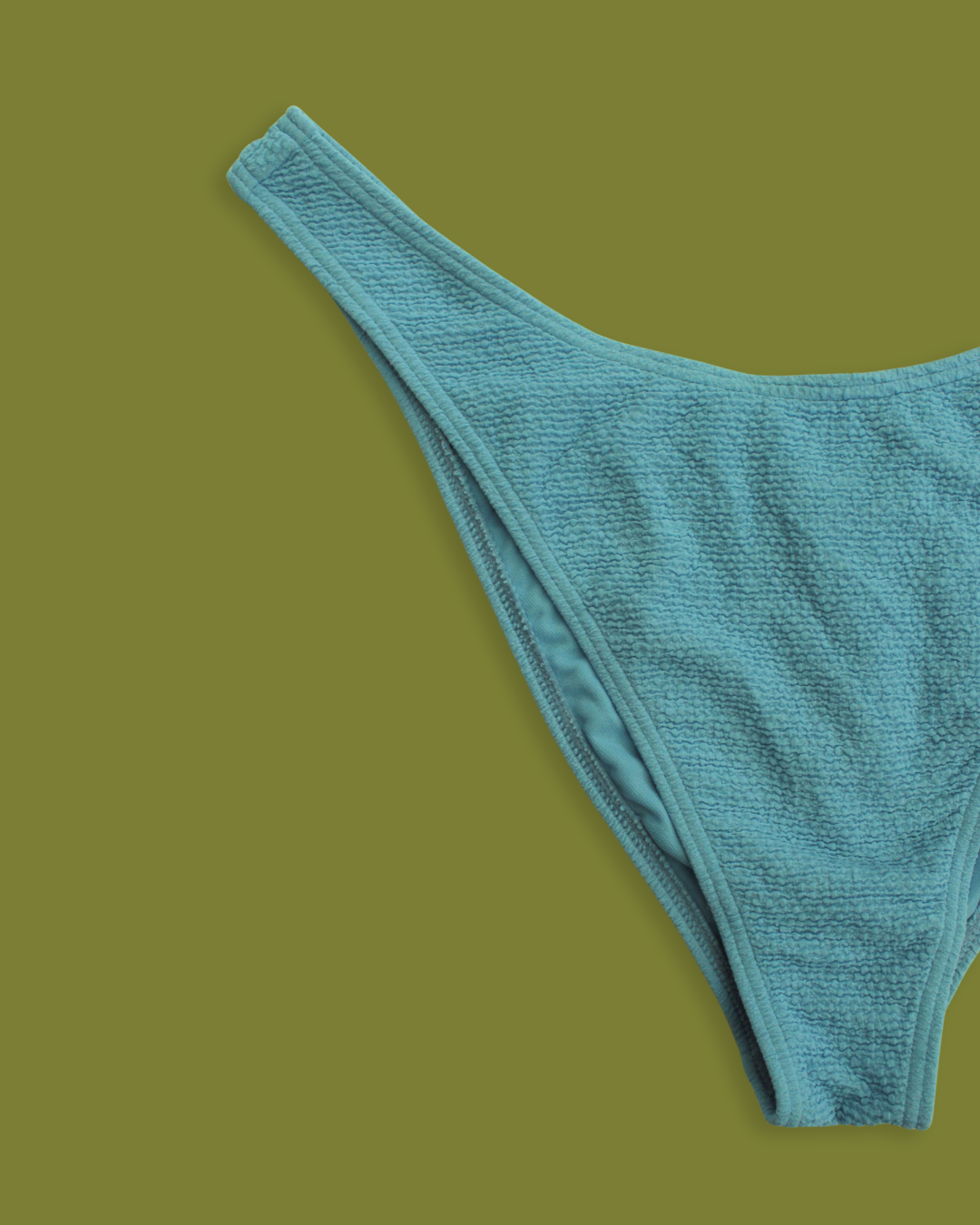 Blue Scrunched High-hip Bikini Bottom