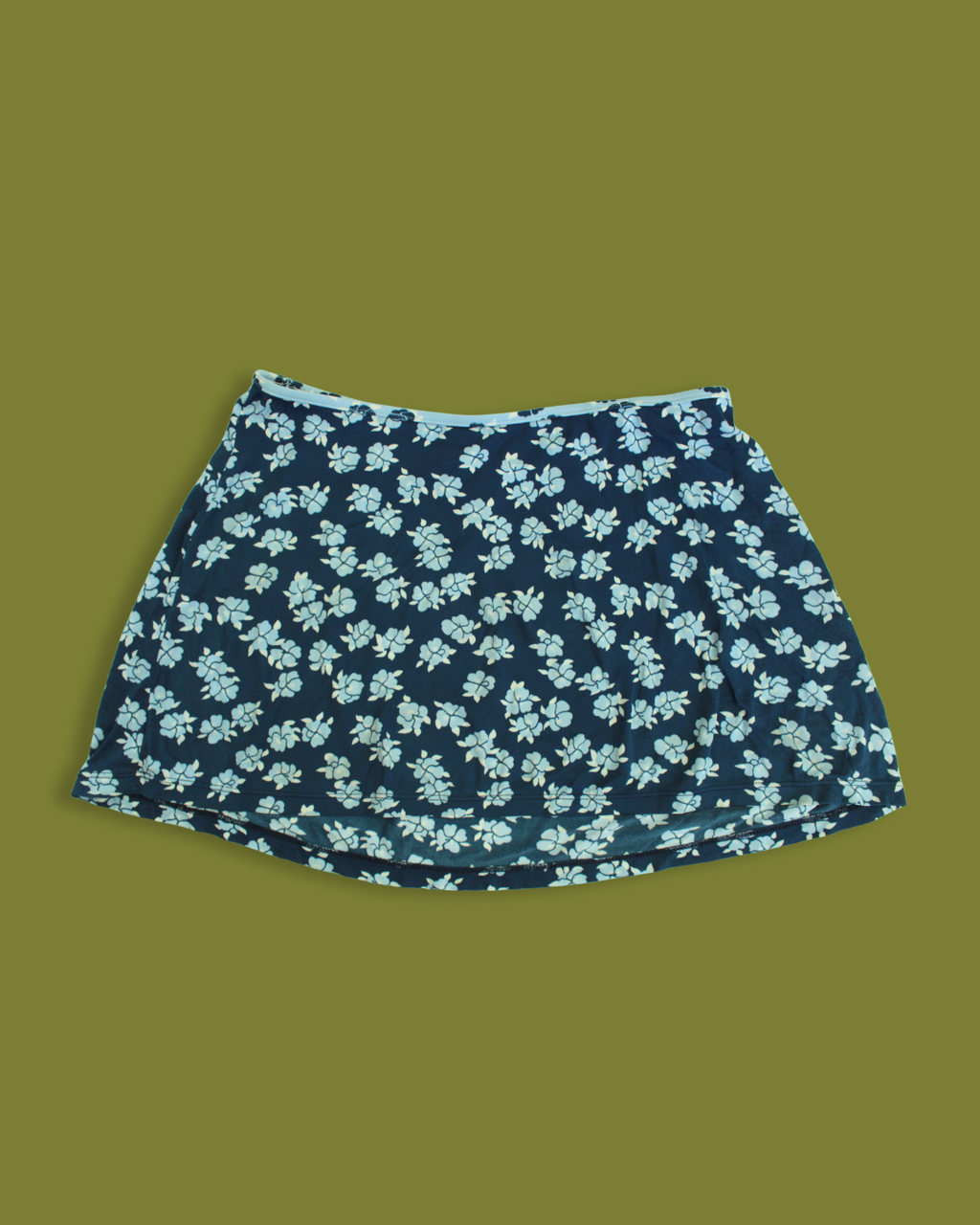 Vintage Hibiscus Floral Swim Skirt
