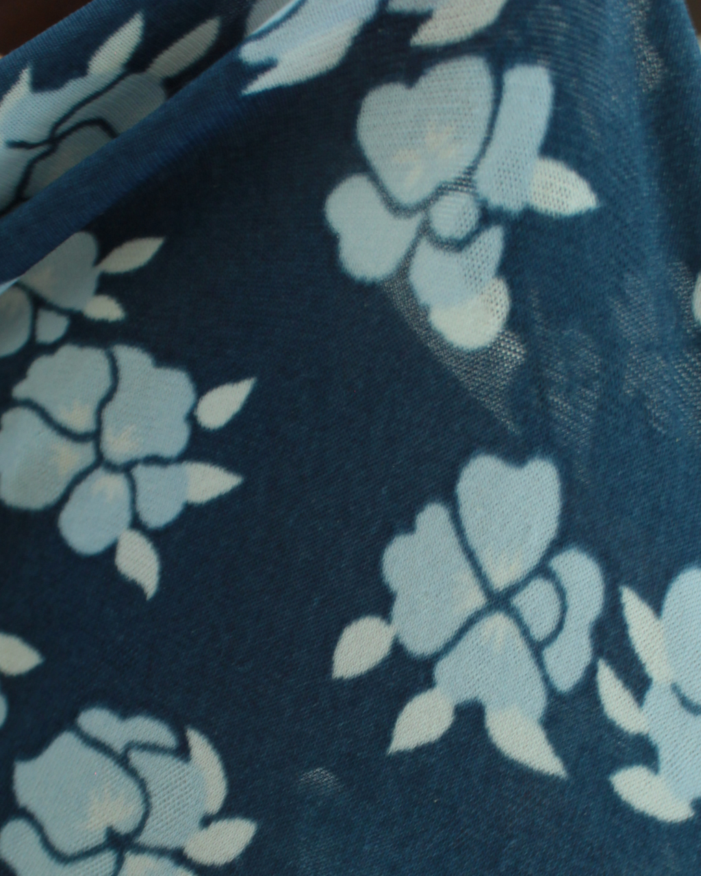 Vintage Hibiscus Floral Swim Skirt