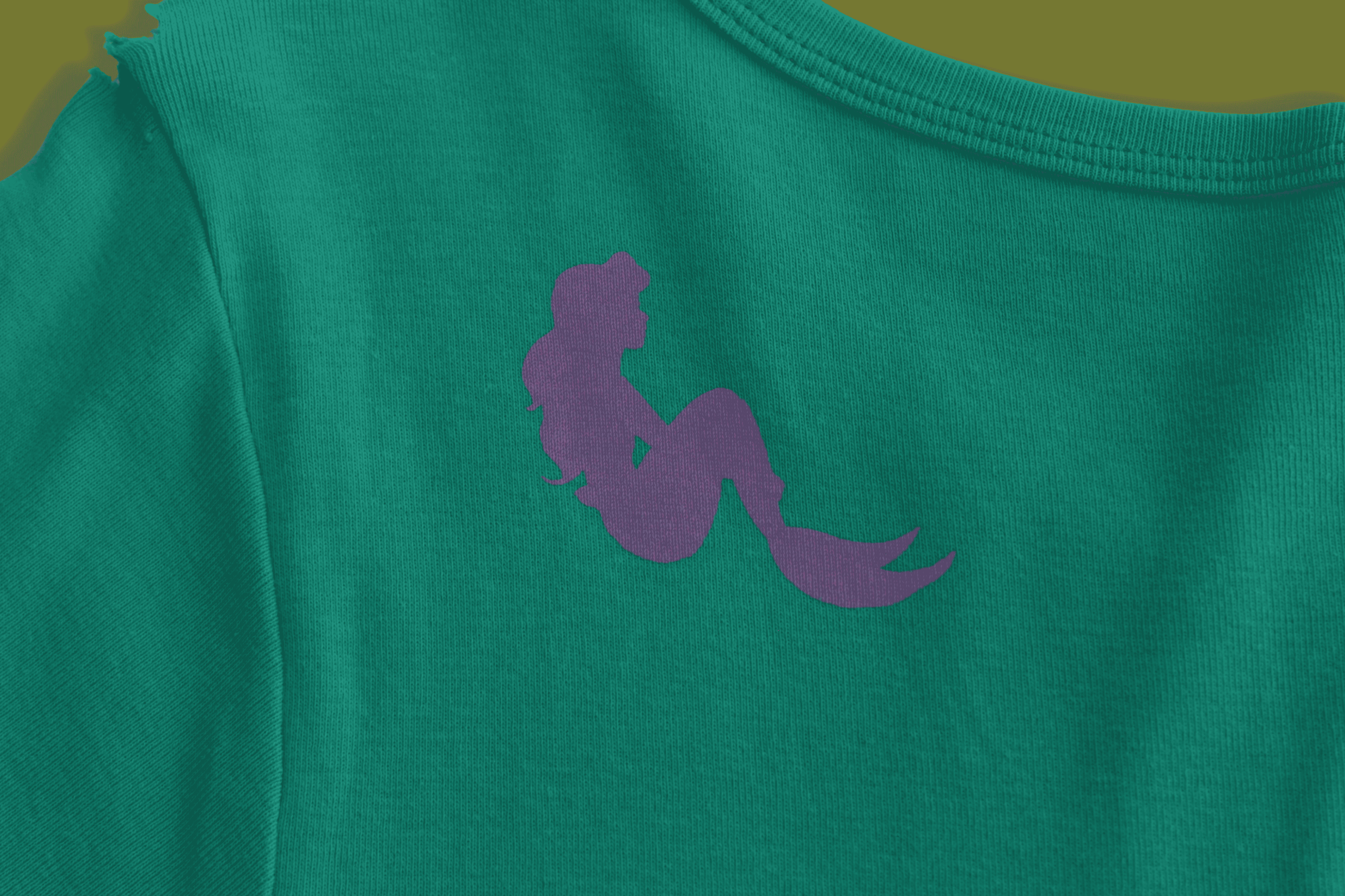 "Aloha" Butterfly Mermaid Fitted-tee