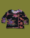 Beaded Floral Quarter-length sleeve Top