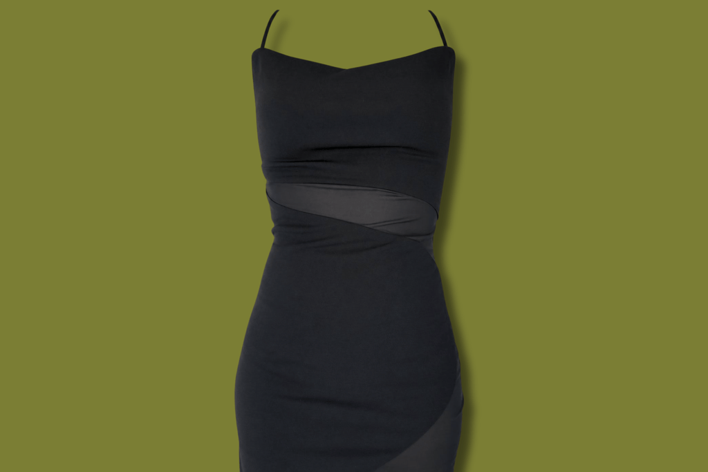 Asymmetric Bodycon Ruffle Dress