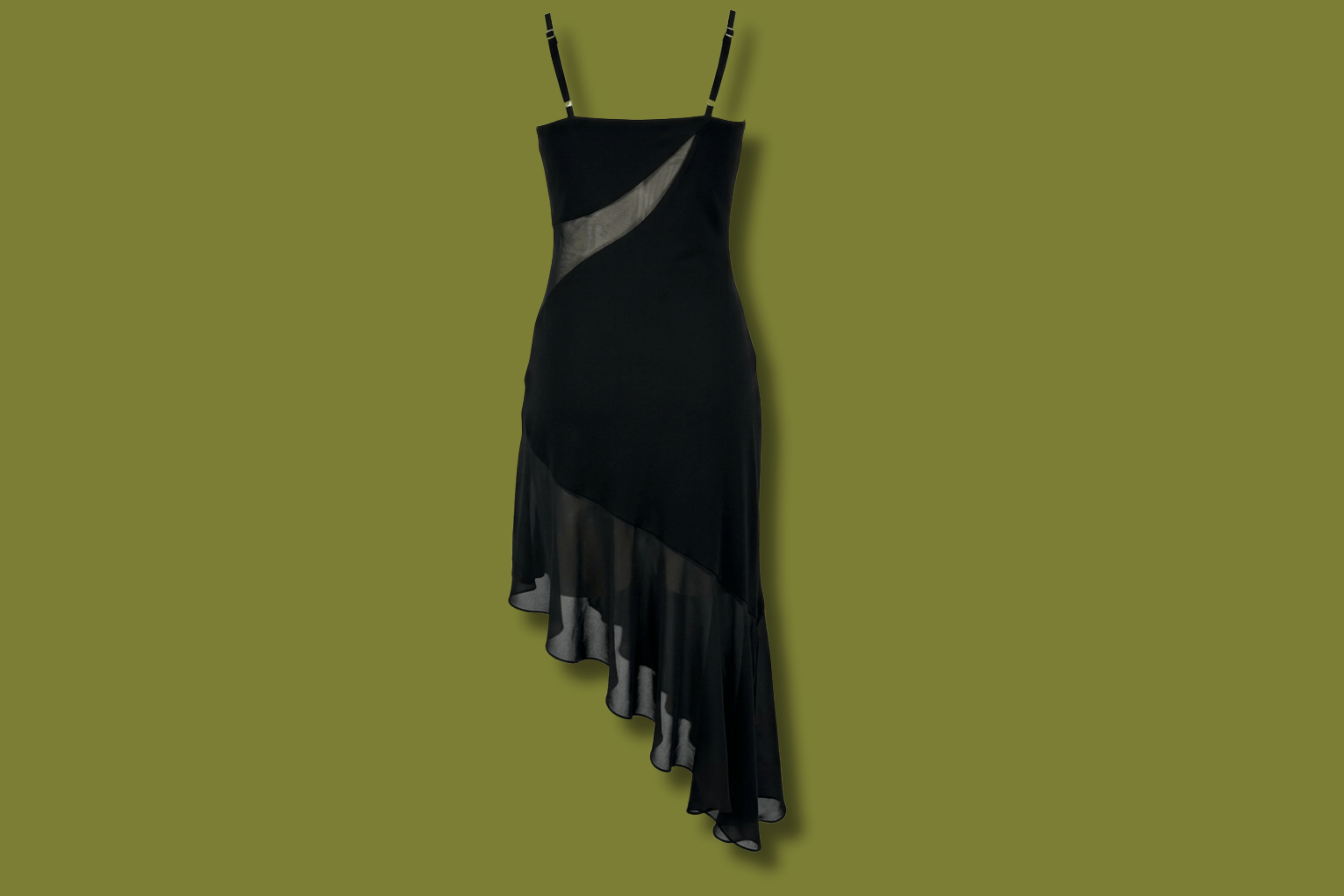 Asymmetric Bodycon Ruffle Dress