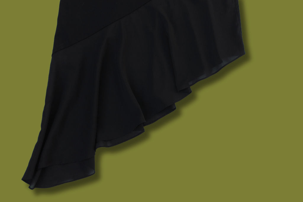Asymmetric Bodycon Ruffle Dress