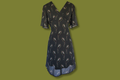 Polka-dot Floral Fit and Flare Dress