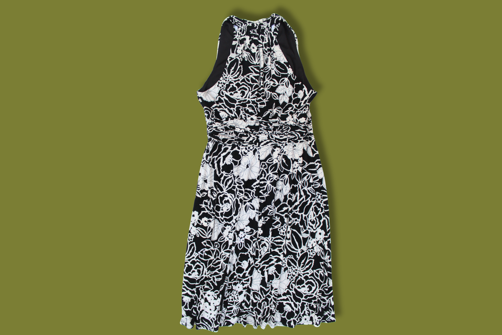 Floral Ruched Midi Dress