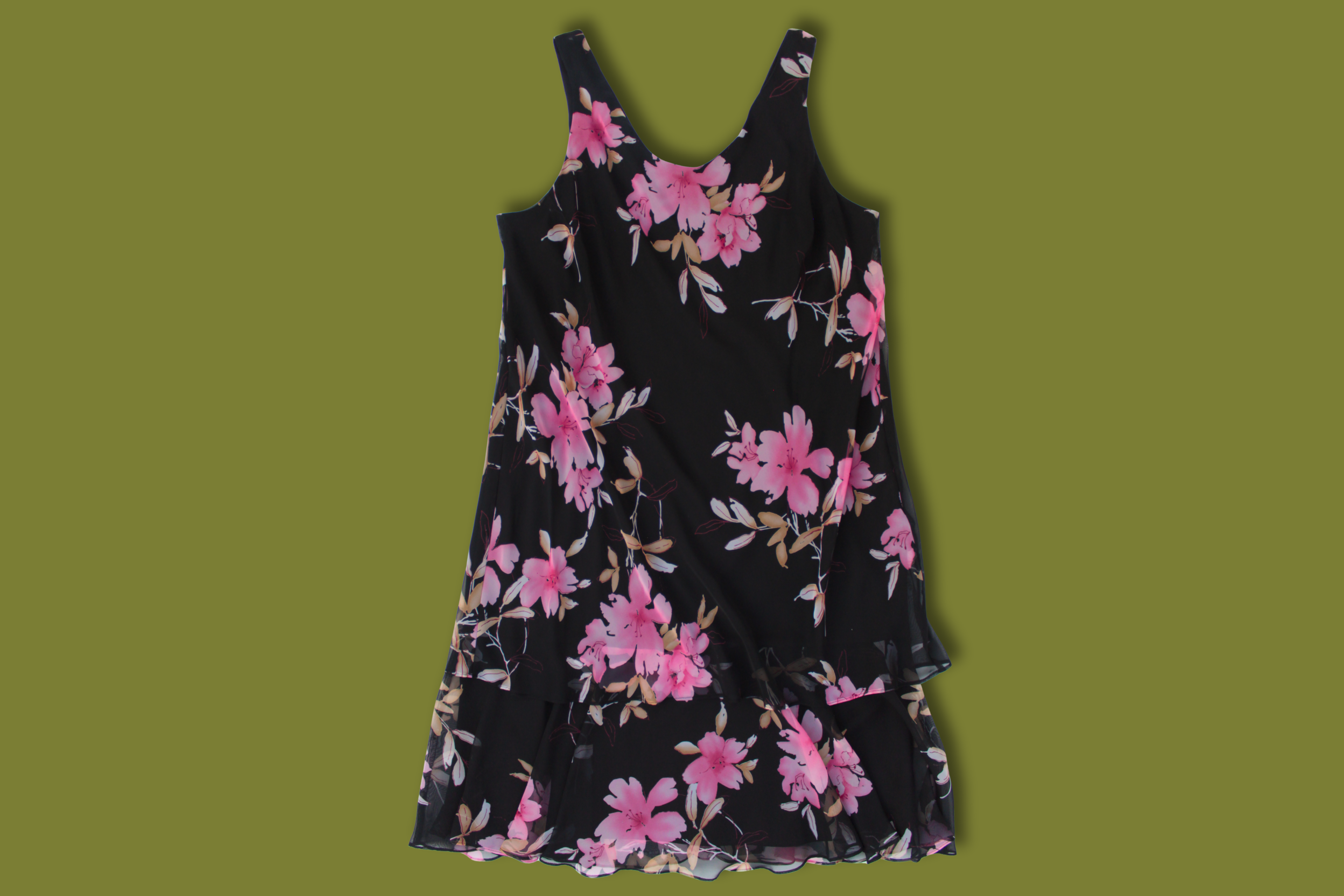 Floral Tiered Maxi Dress (Plus Sized)