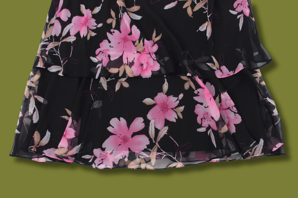 Floral Tiered Maxi Dress (Plus Sized)
