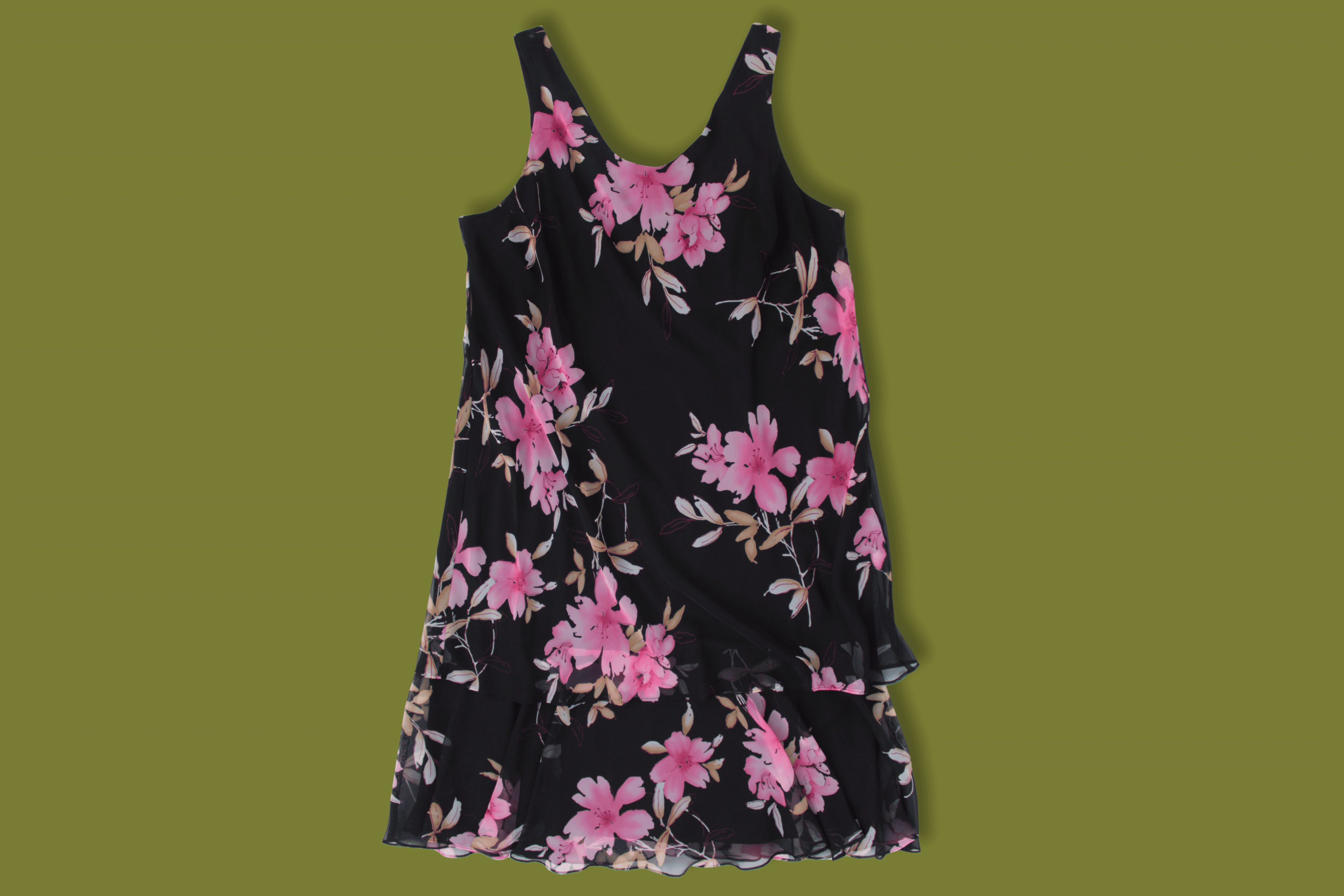 Floral Tiered Maxi Dress (Plus Sized)