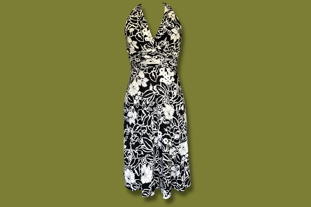 Floral Ruched Midi Dress