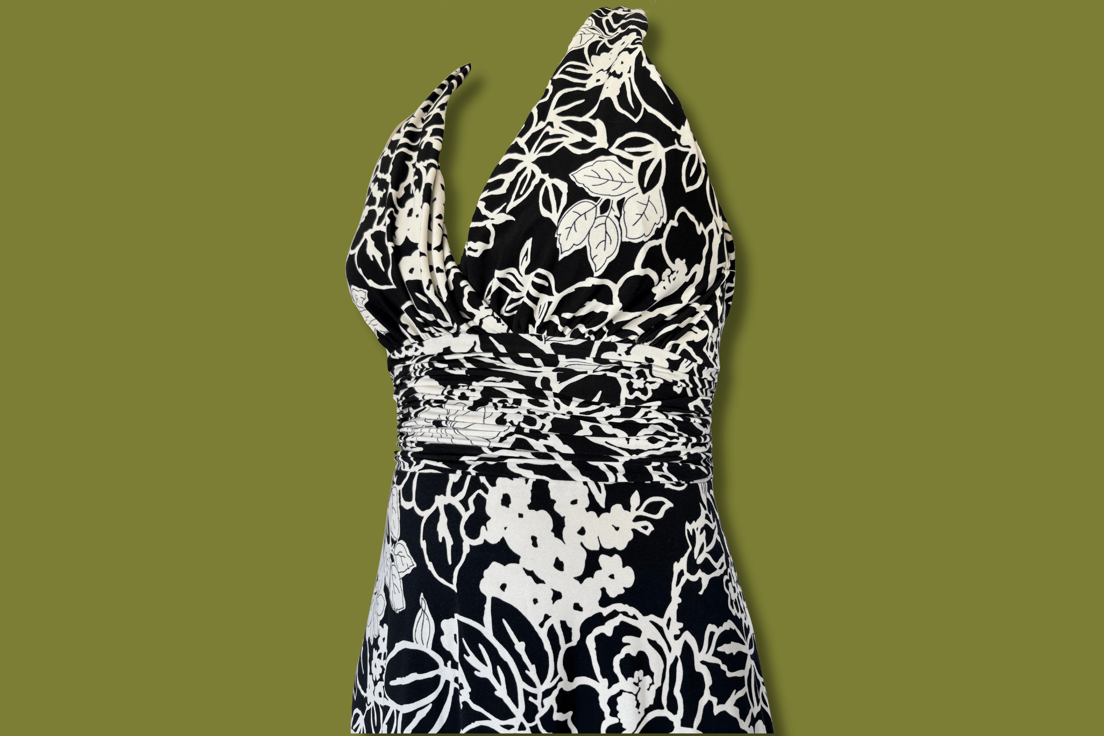 Floral Ruched Midi Dress