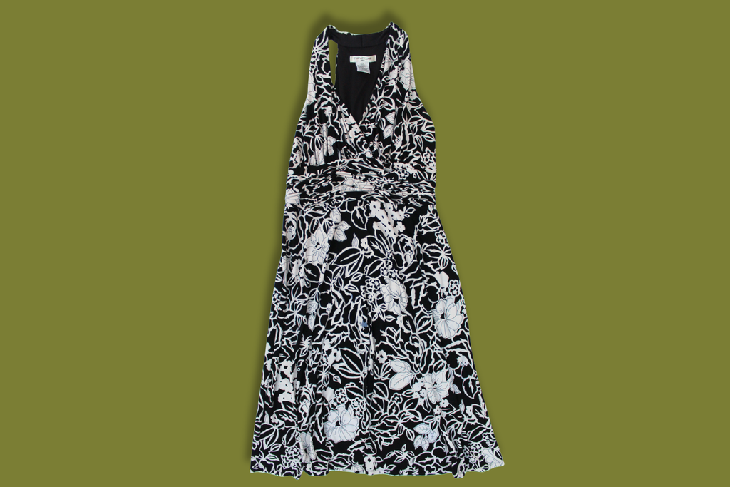 Floral Ruched Midi Dress