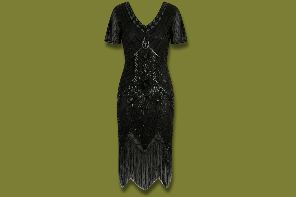 Beaded Fringe Flapper Dress