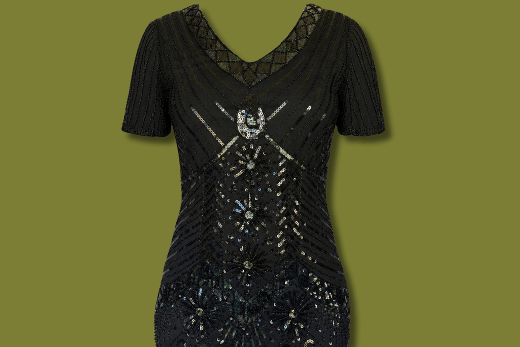 Beaded Fringe Flapper Dress