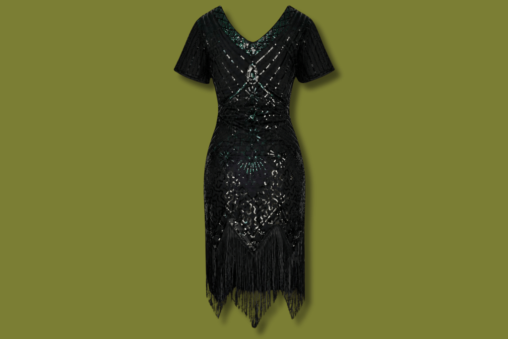 Beaded Fringe Flapper Dress