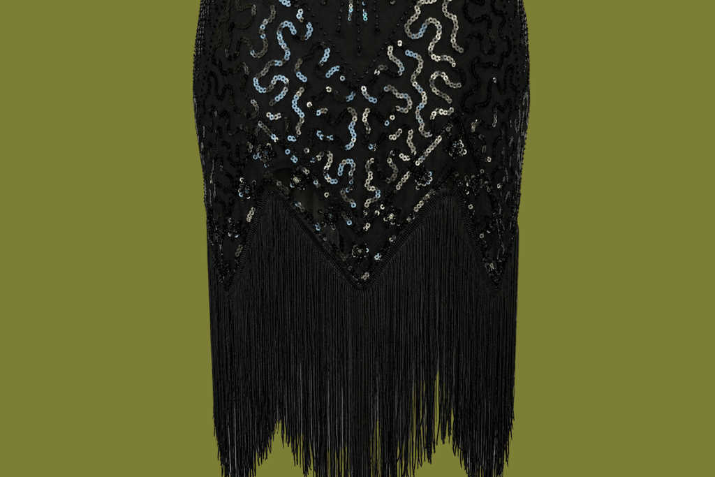 Beaded Fringe Flapper Dress