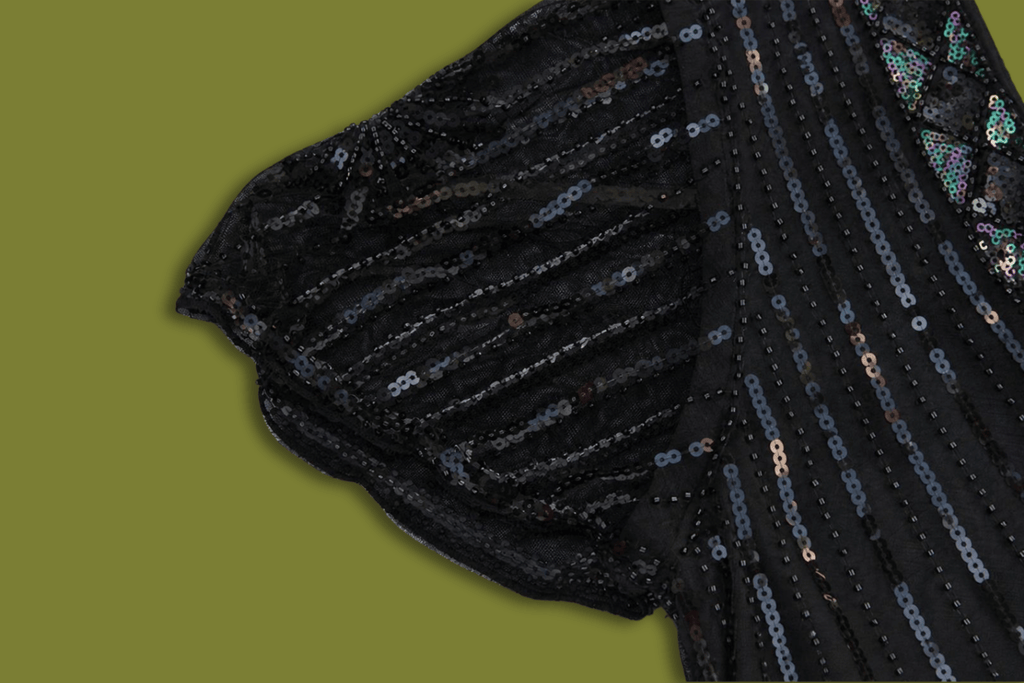 Beaded Fringe Flapper Dress