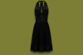 Chiffon Halter/Fit and Flare Dress