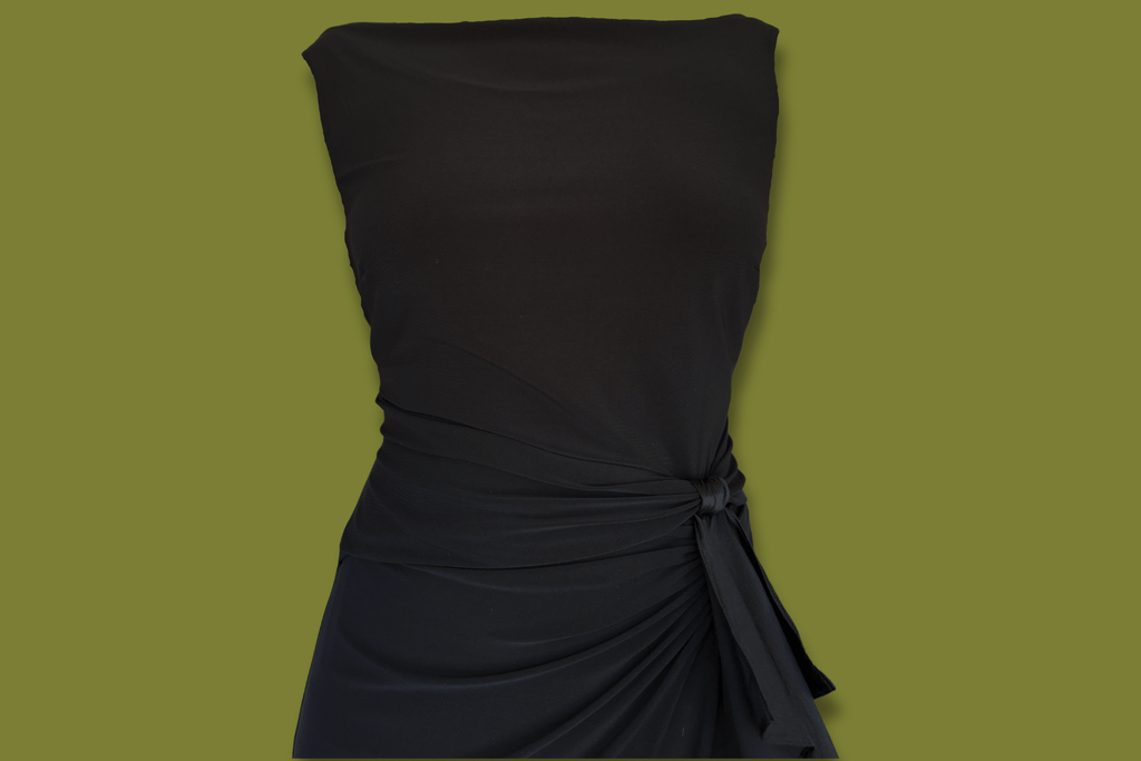 Ribbon-front Midi Dress (Ralph Lauren)