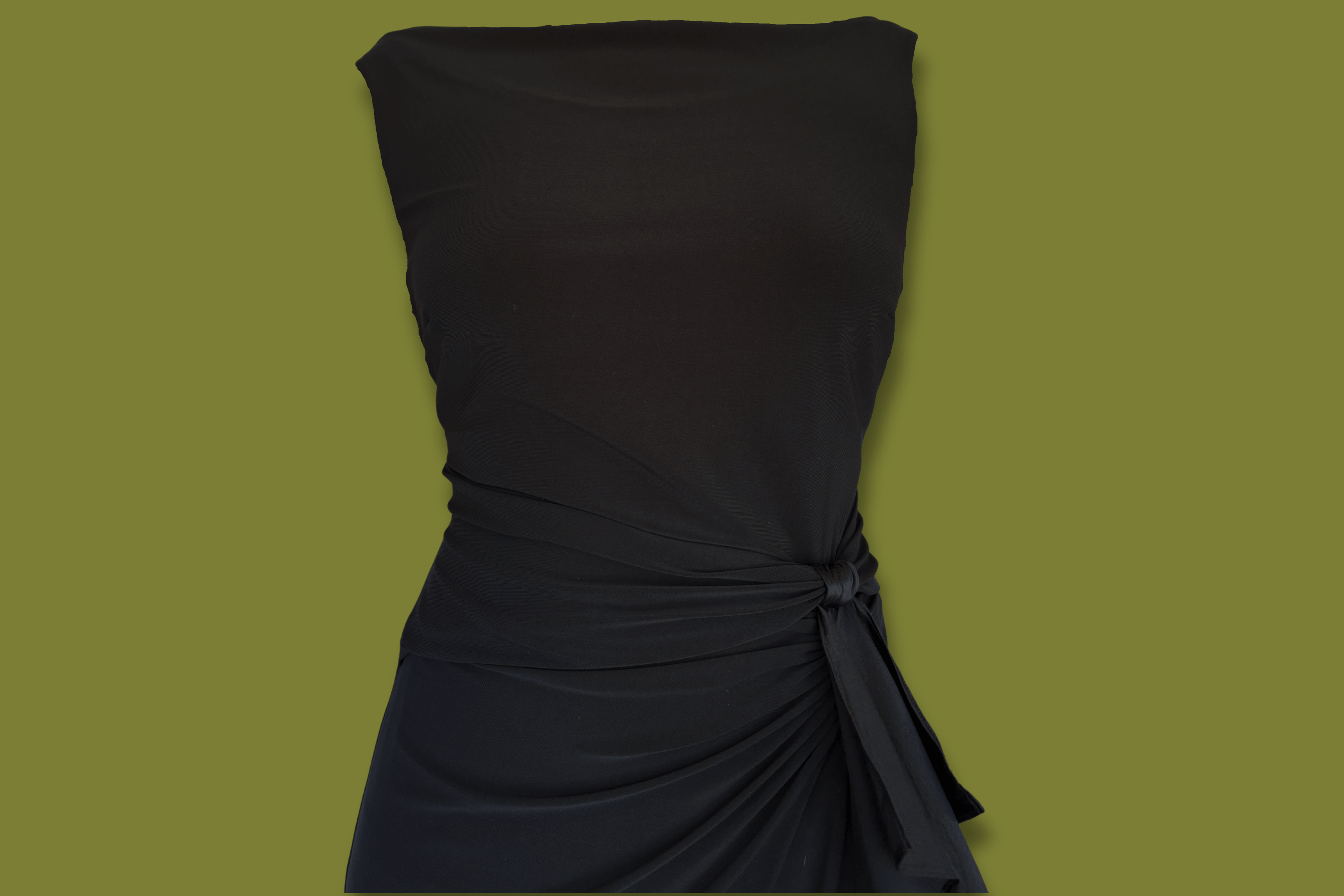Ribbon-front Midi Dress (Ralph Lauren)