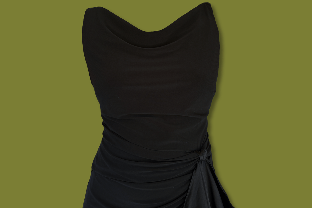 Ribbon-front Midi Dress (Ralph Lauren)
