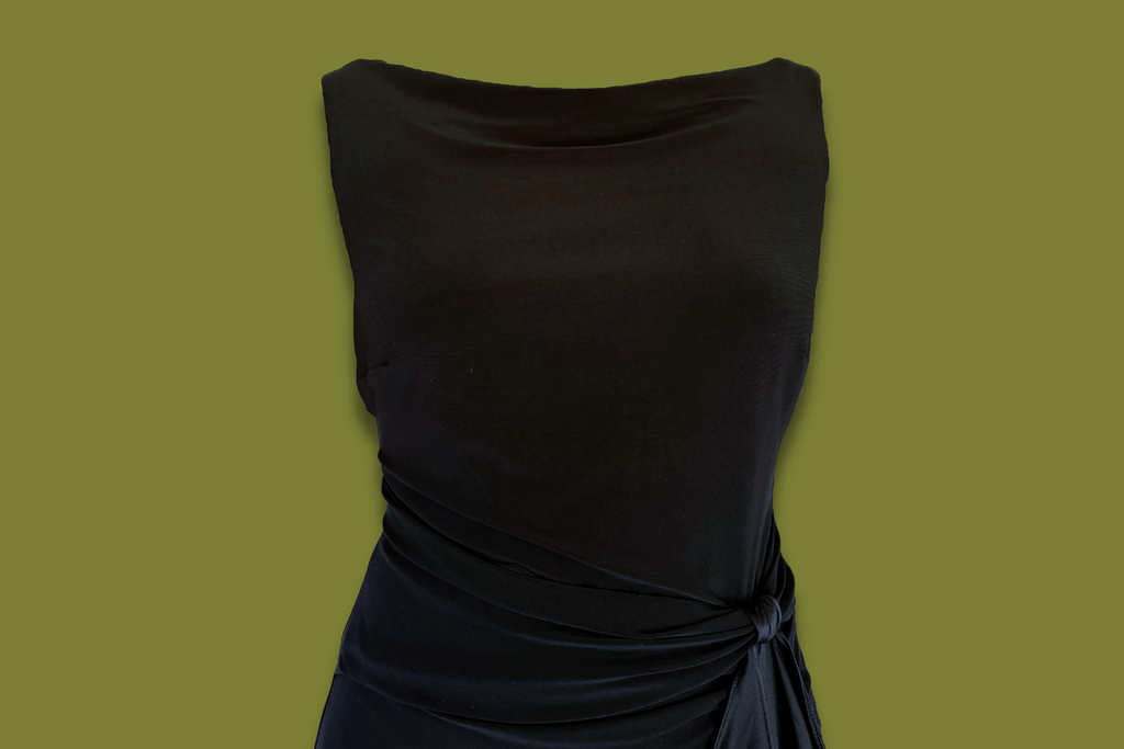 Ribbon-front Midi Dress (Ralph Lauren)