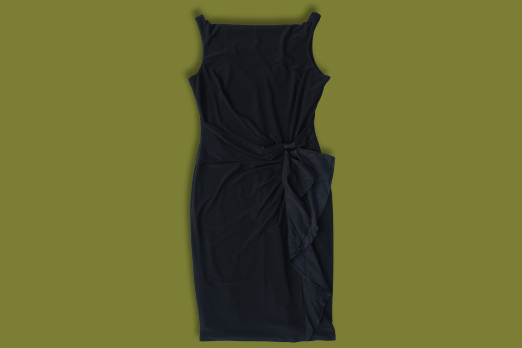 Ribbon-front Midi Dress (Ralph Lauren)
