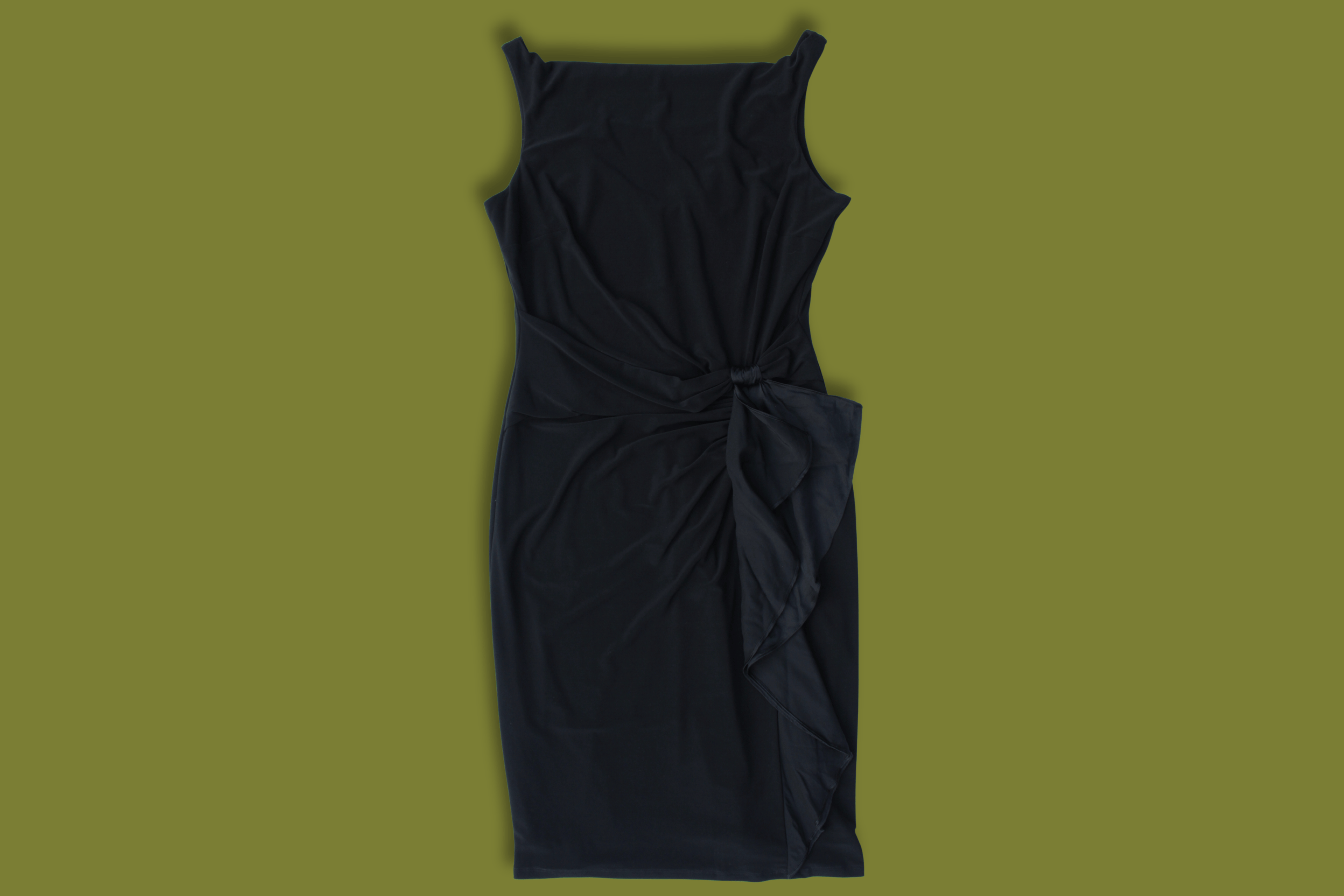 Ribbon-front Midi Dress (Ralph Lauren)