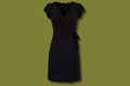 Lettuce-hem Wrap Dress