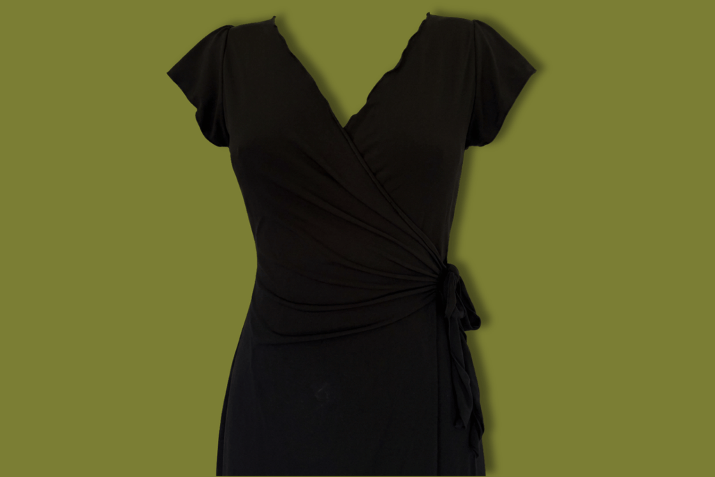 Lettuce-hem Wrap Dress