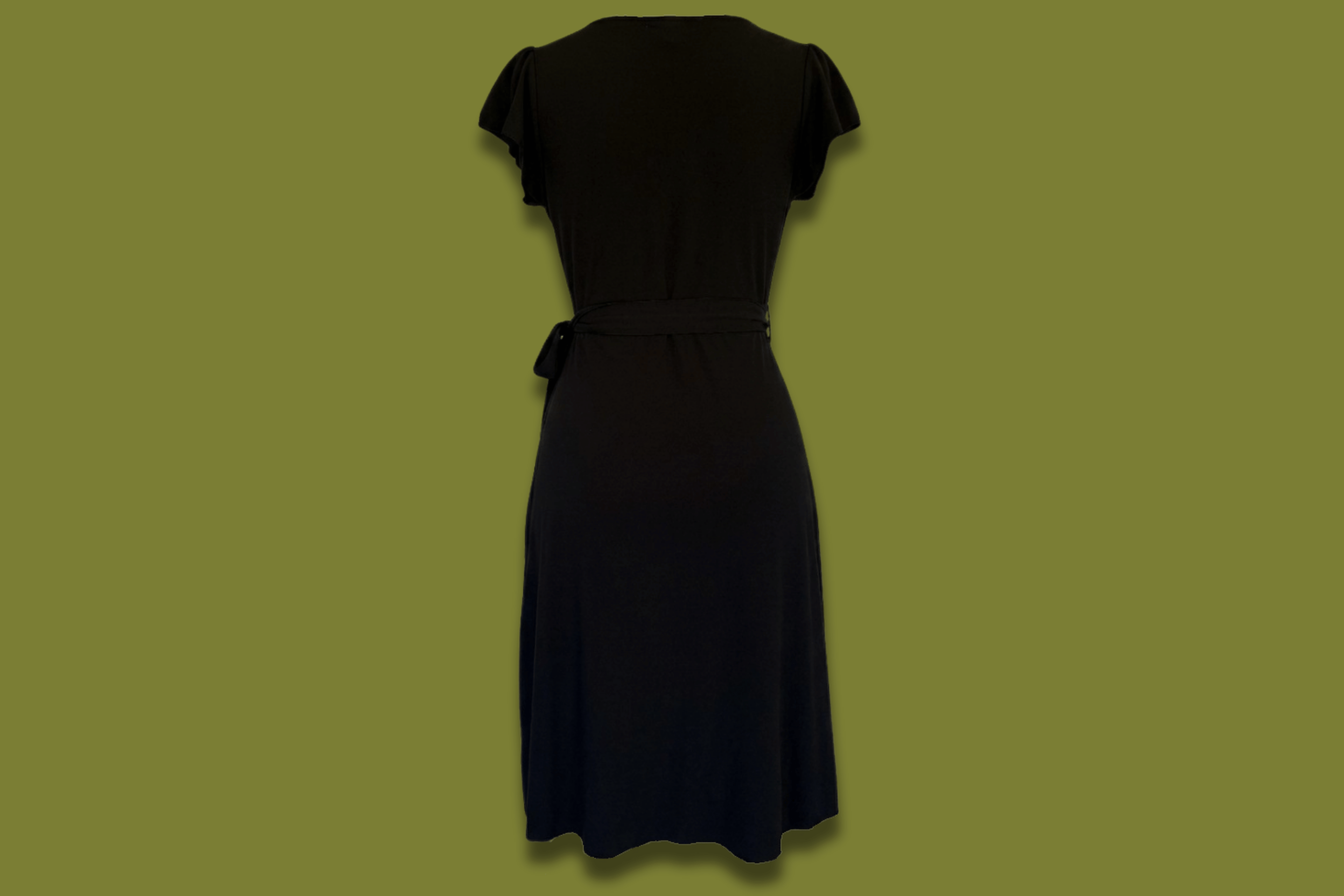 Lettuce-hem Wrap Dress