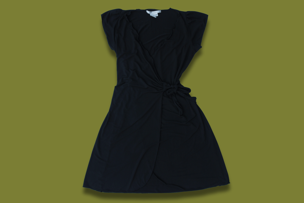Lettuce-hem Wrap Dress