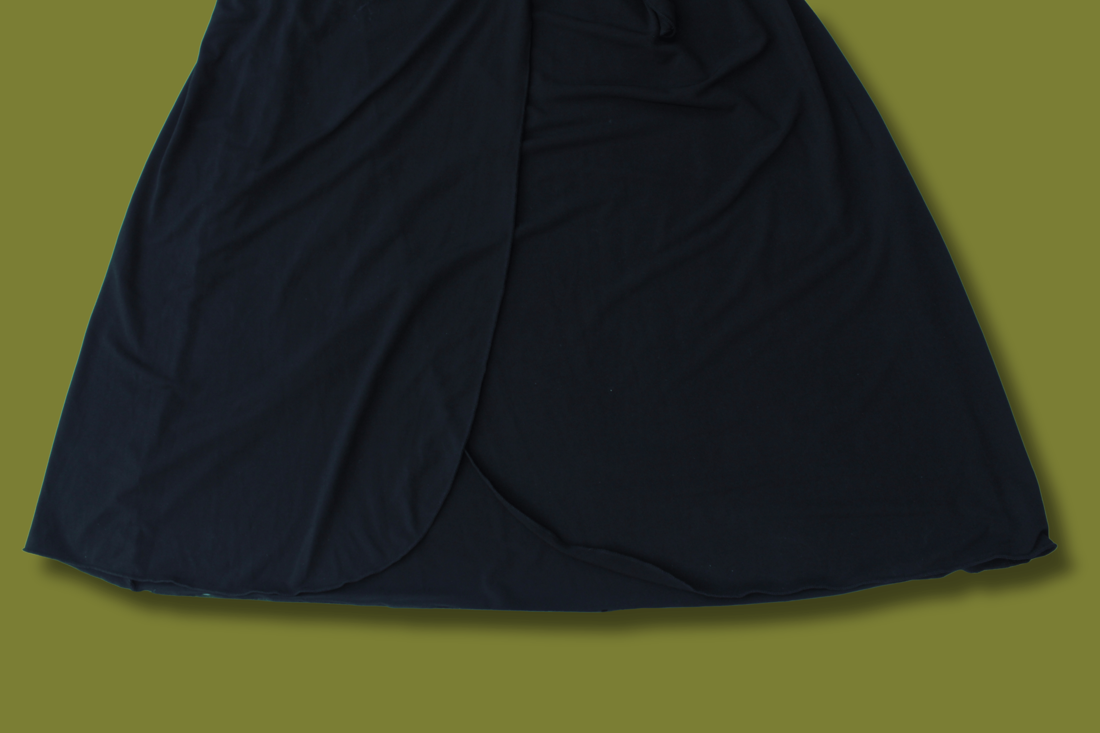 Lettuce-hem Wrap Dress