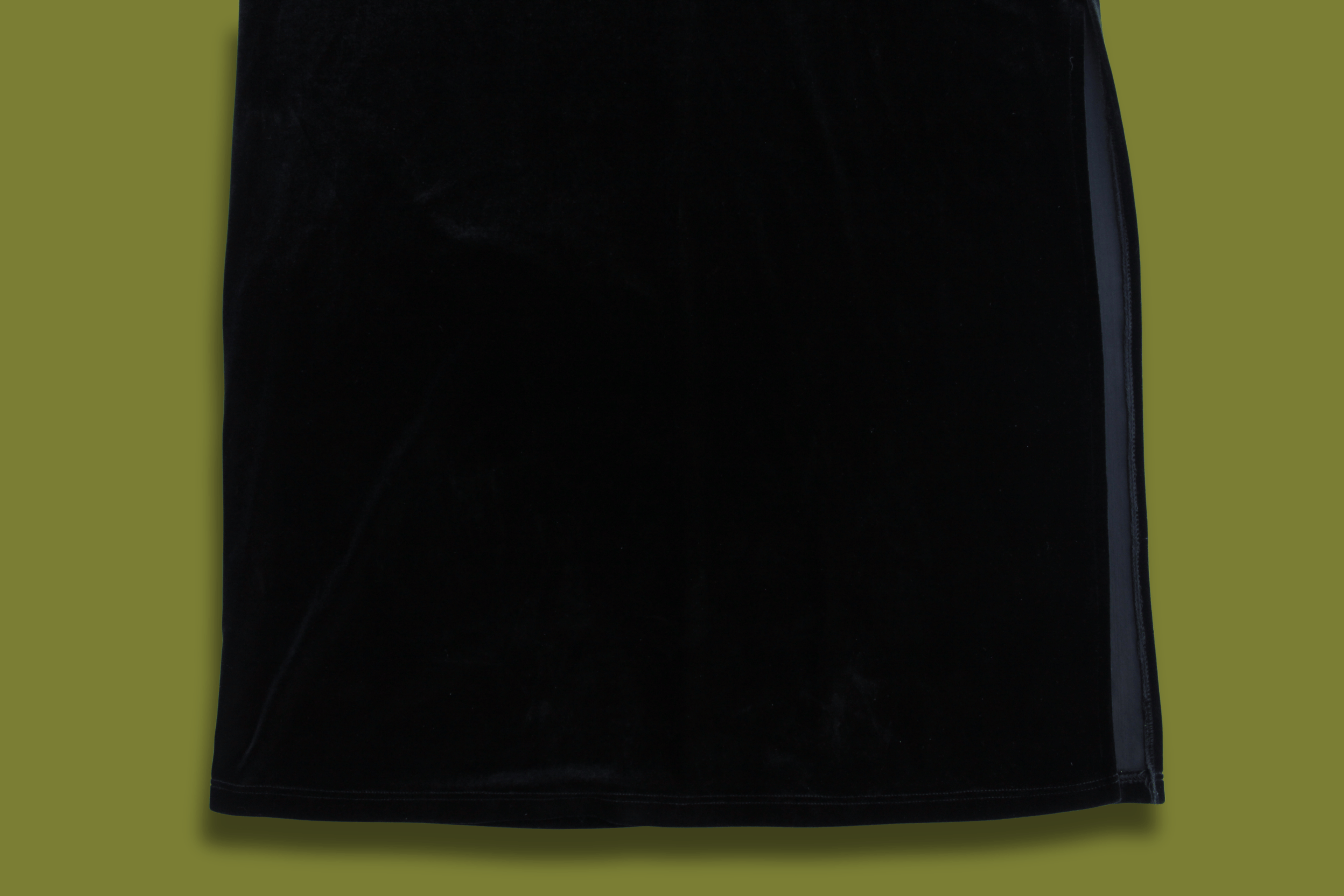 Velvet Fur-Trim Maxi Dress