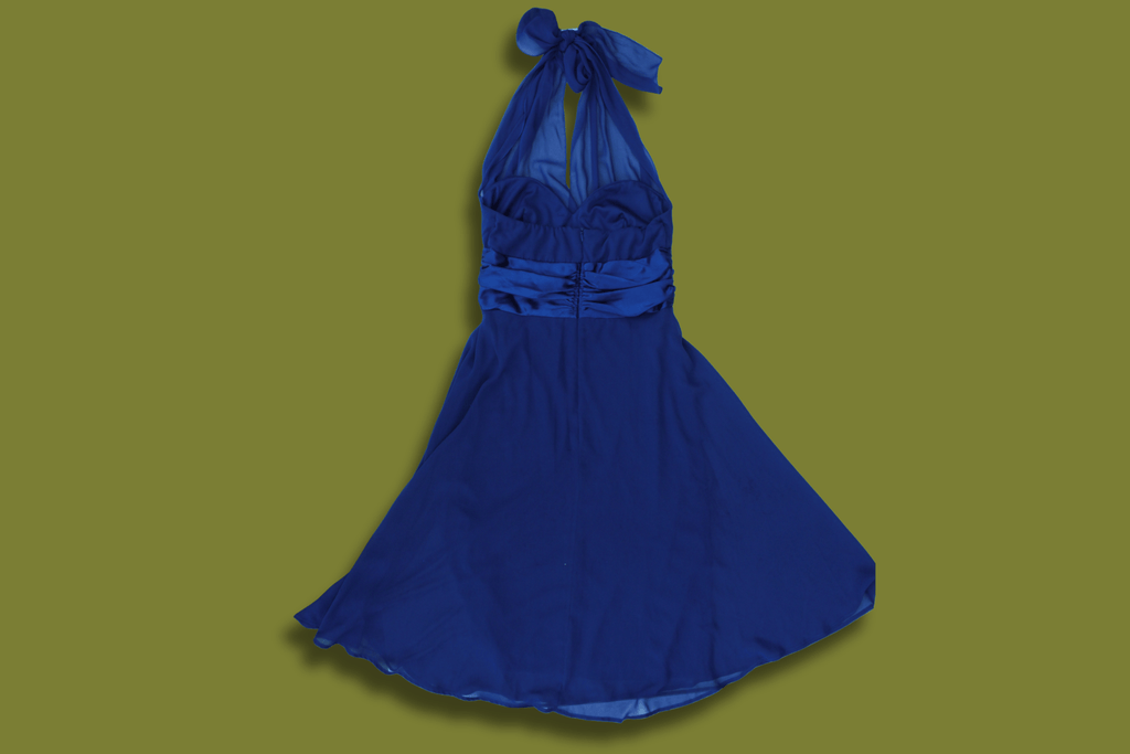 Halter Fit and Flare Midi Dress