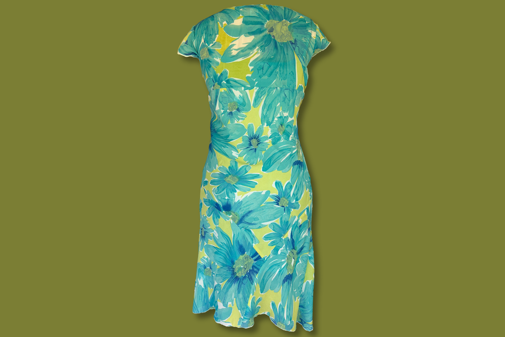 Floral Flutter-sleeve Midi Dress