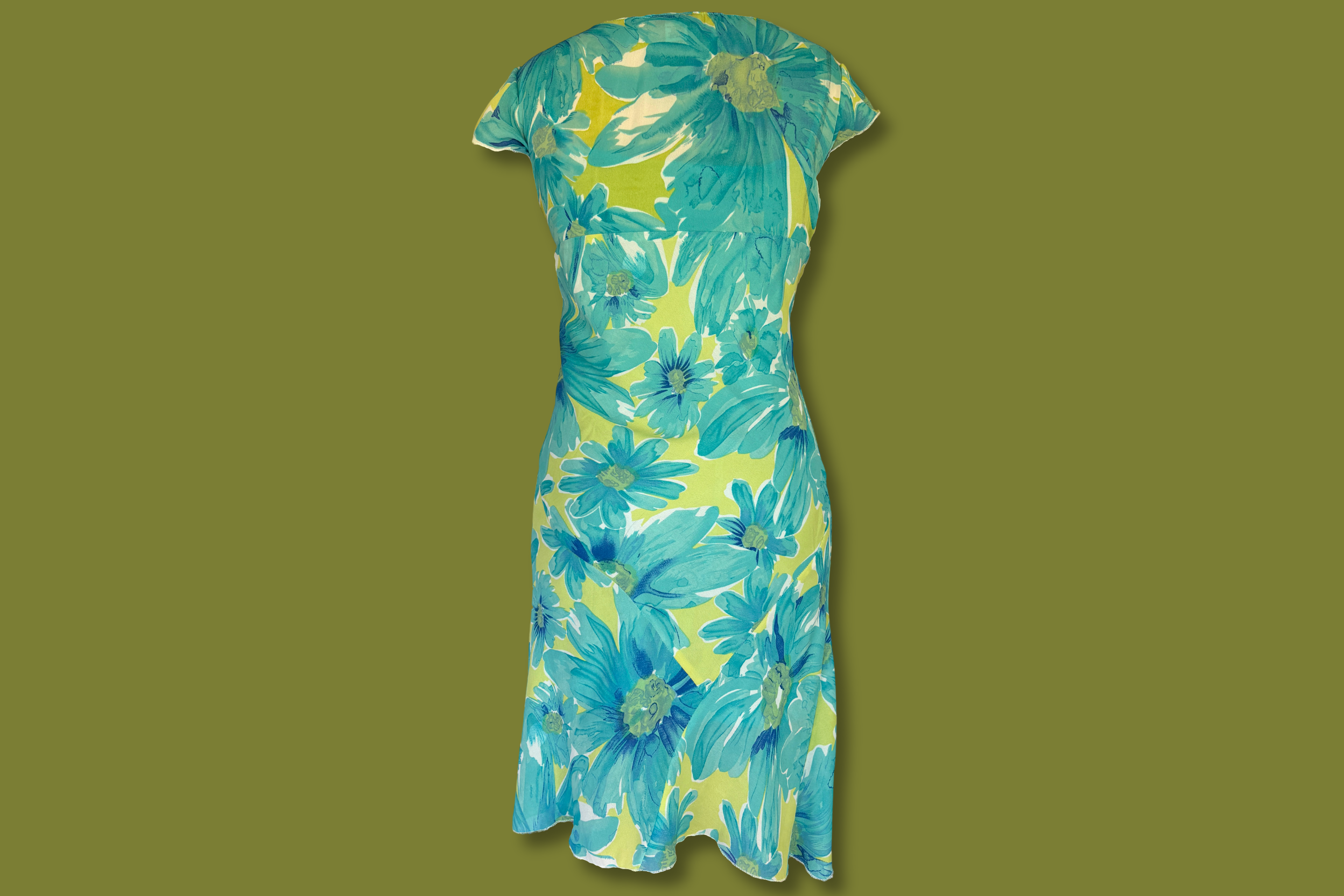 Floral Flutter-sleeve Midi Dress