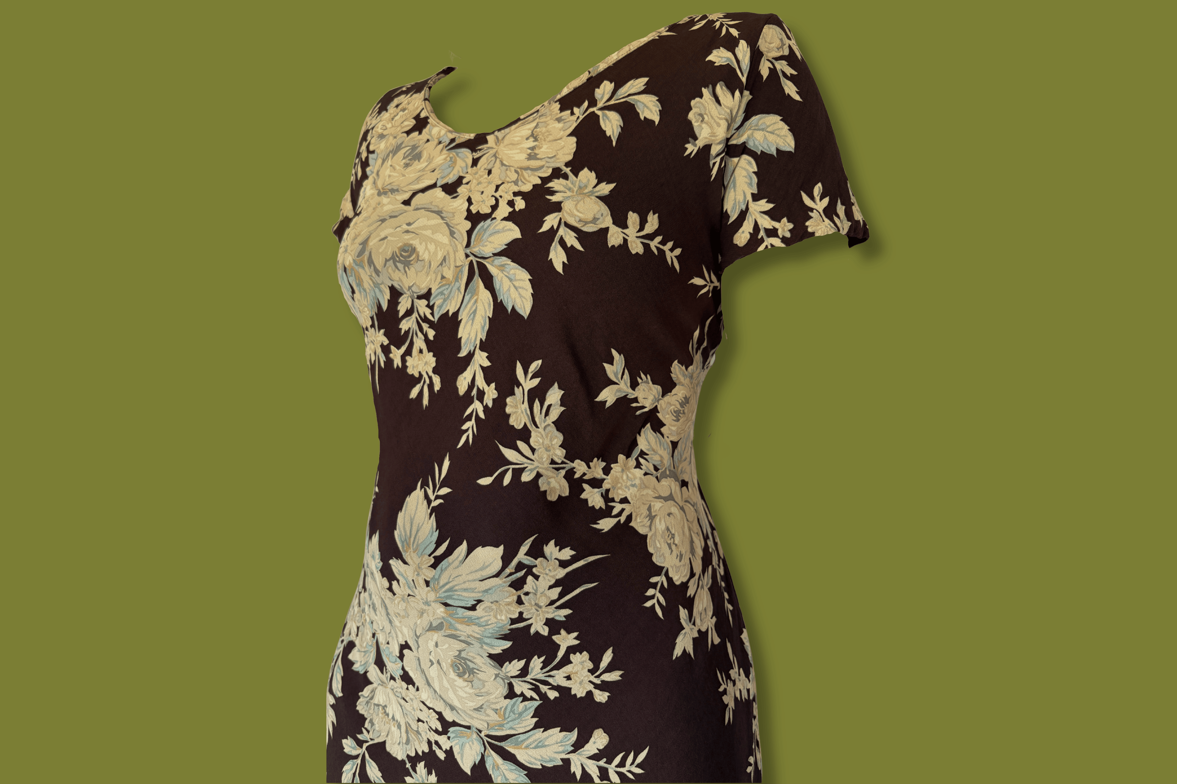 Brown Floral Maxi Dress