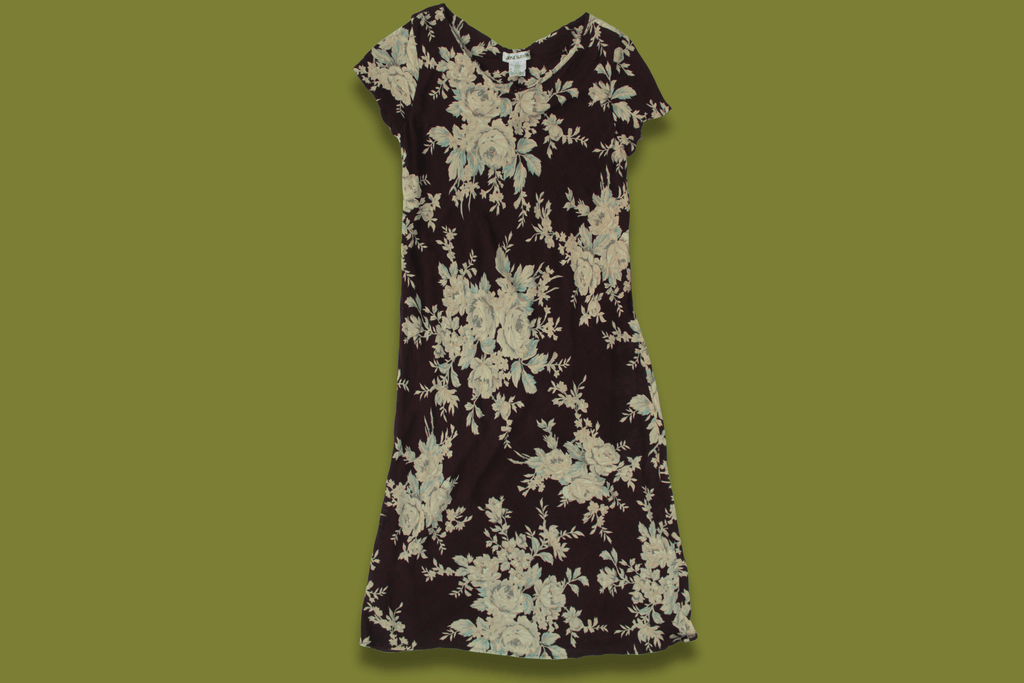 Brown Floral Maxi Dress