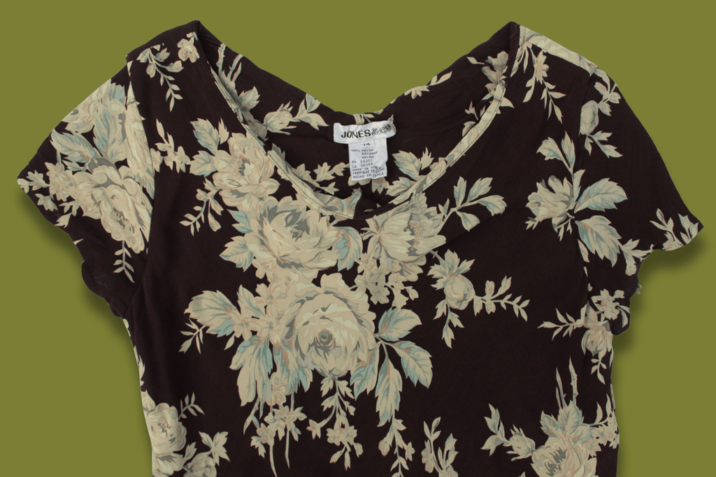 Brown Floral Maxi Dress