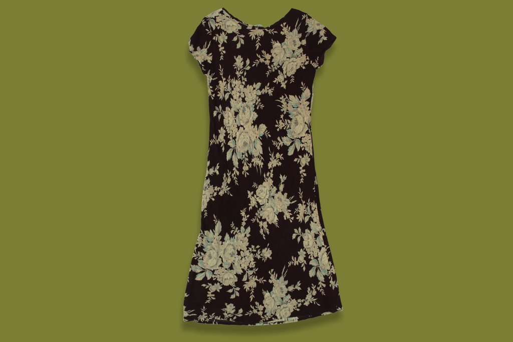 Brown Floral Maxi Dress
