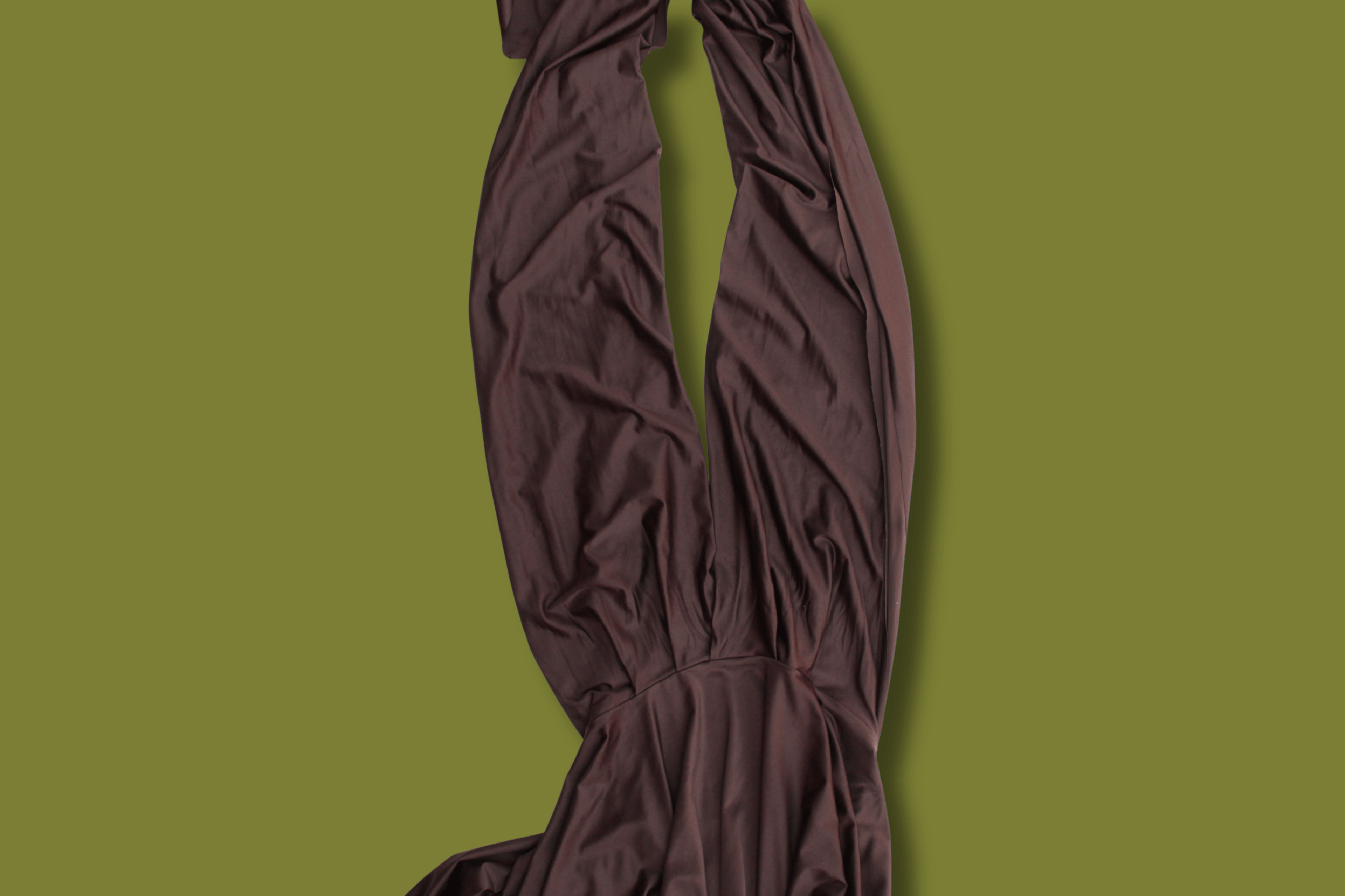 Silky Wrap Scarf Midi Dress