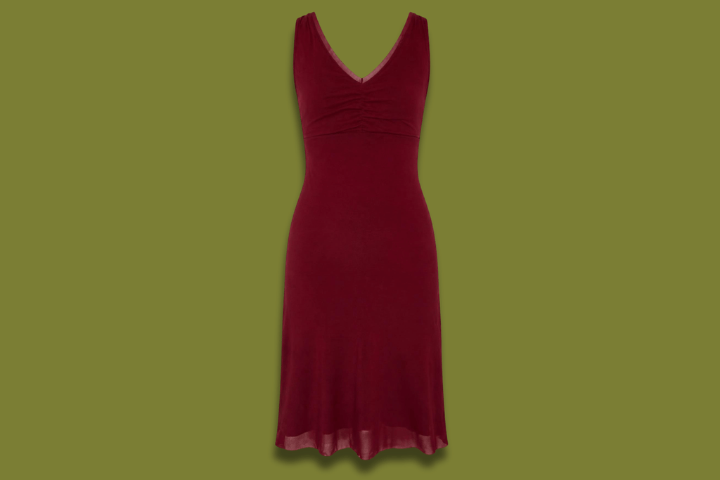 Silk Beaded Midi Dress