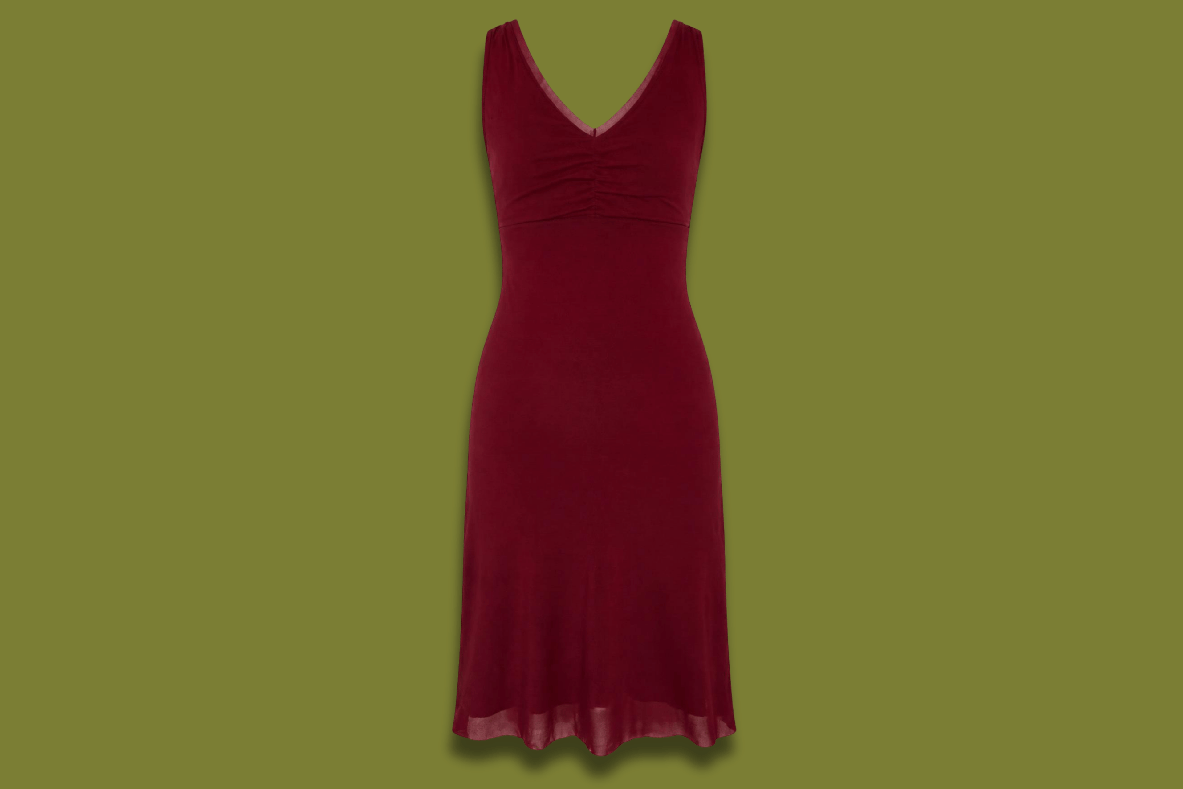 Silk Beaded Midi Dress