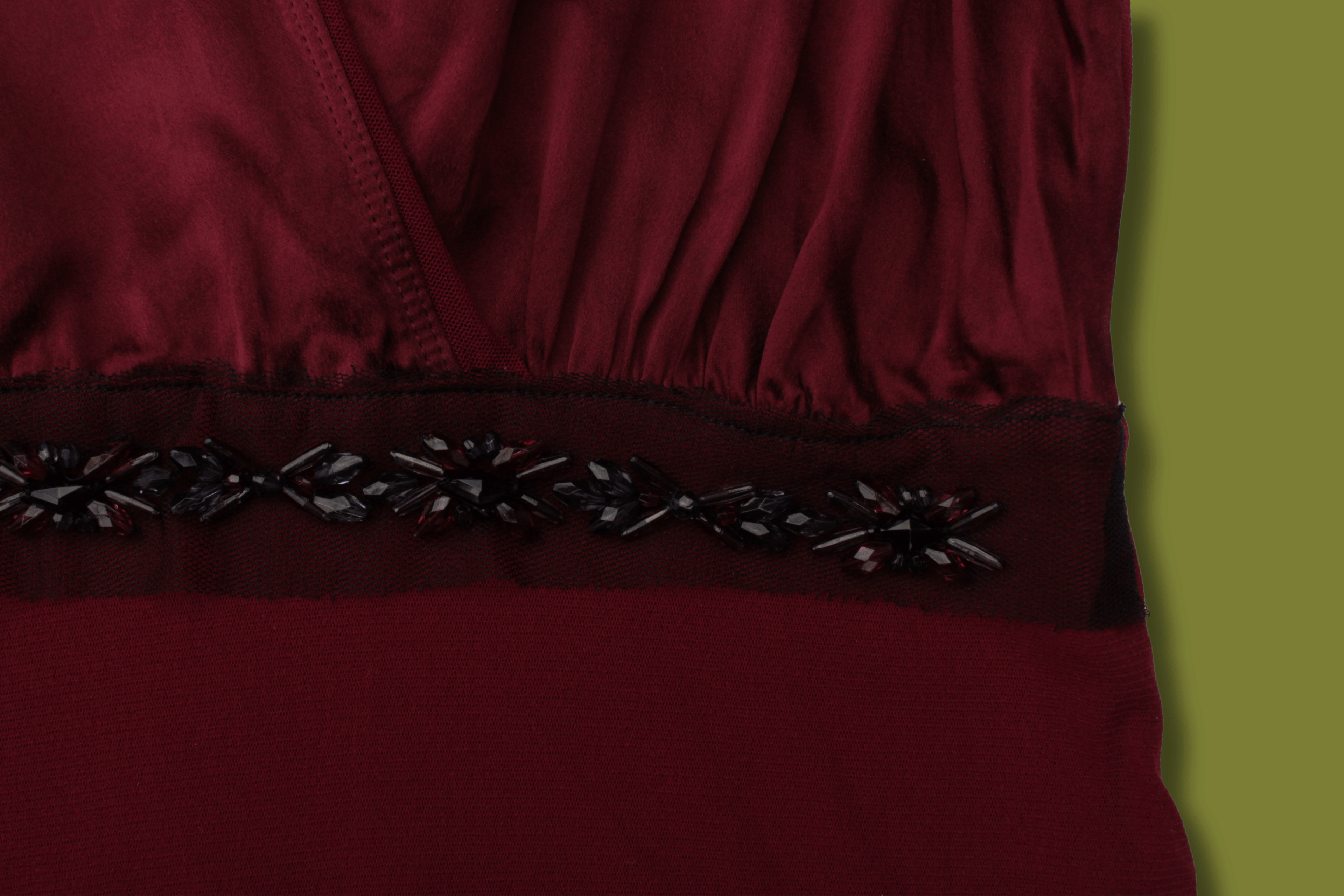 Silk Beaded Midi Dress