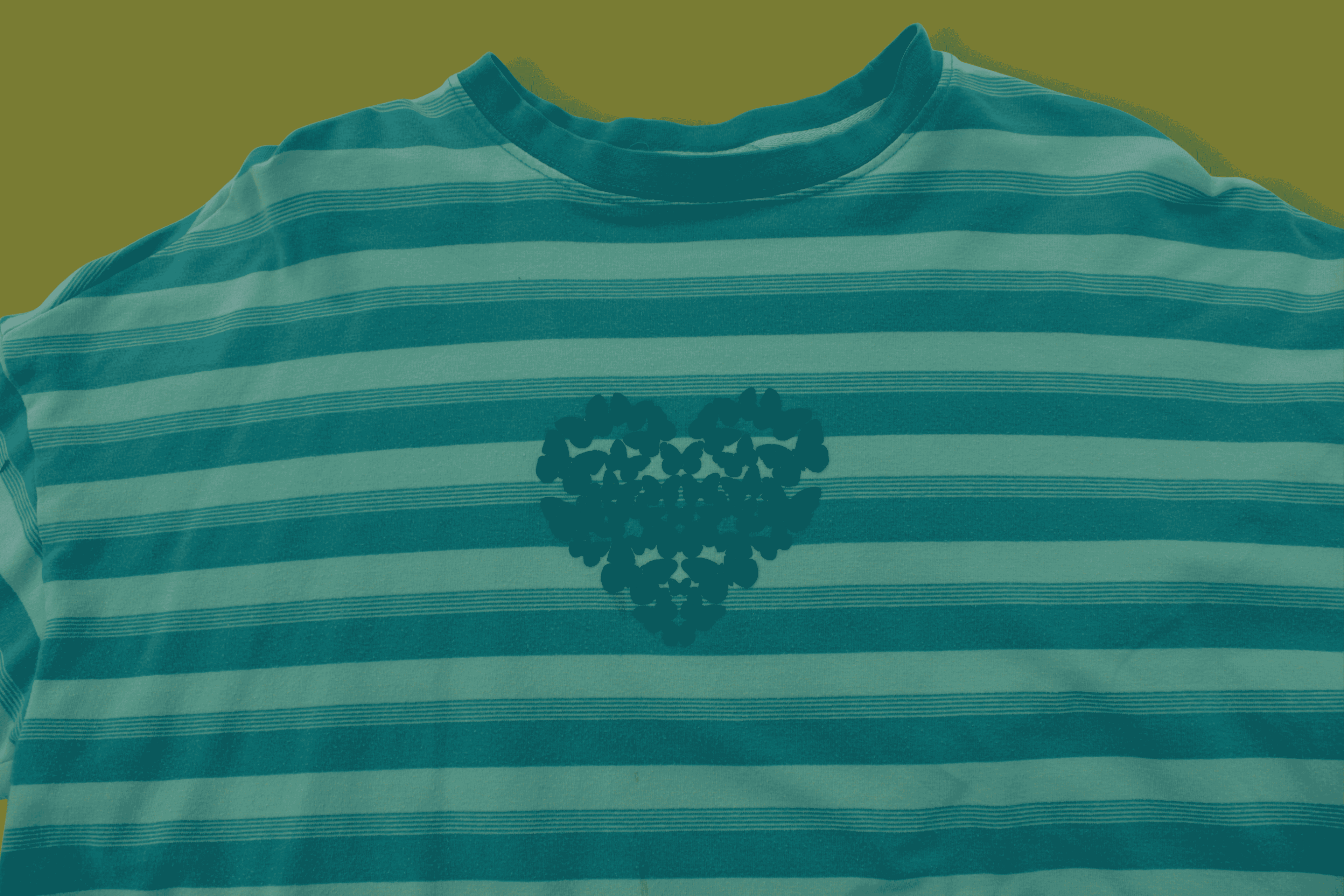 Butterfly Heart Striped Longsleeve
