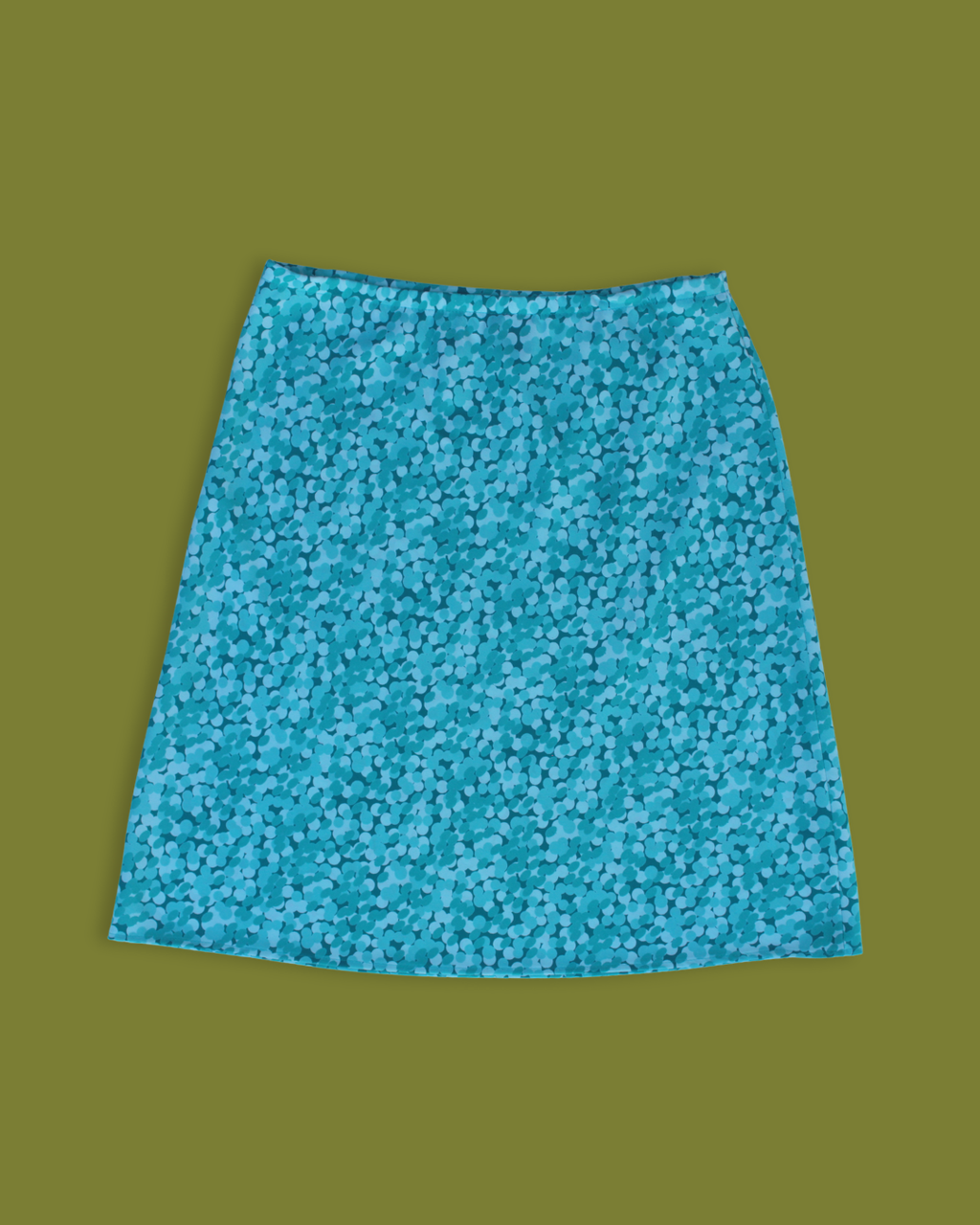 Cluster Circle-print Midi-skirt