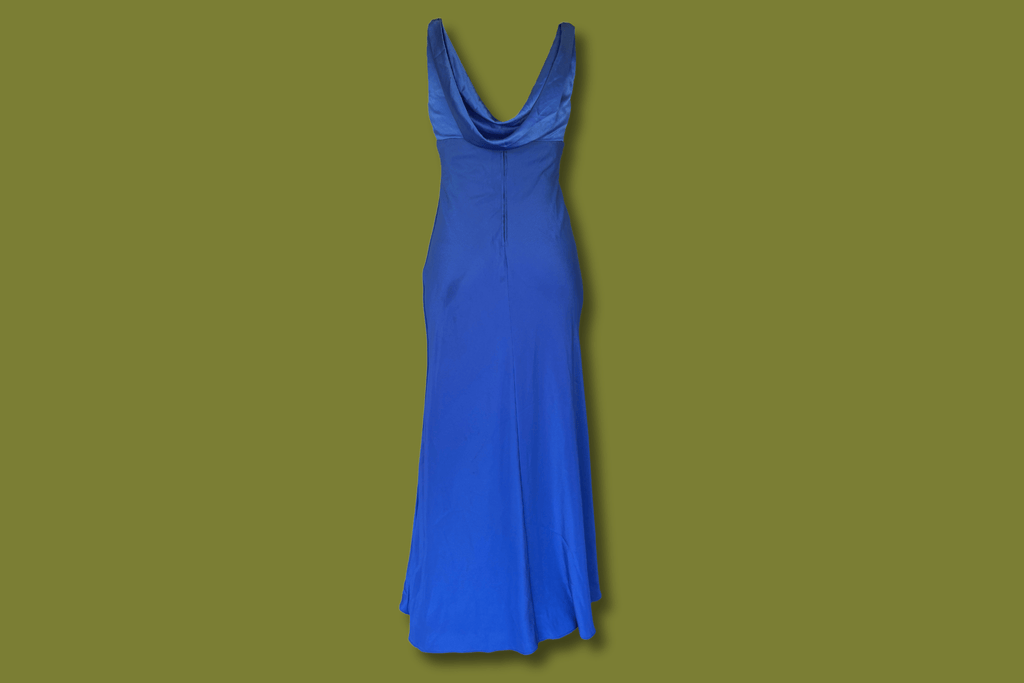 Cowl Neck Drape-Back Gown